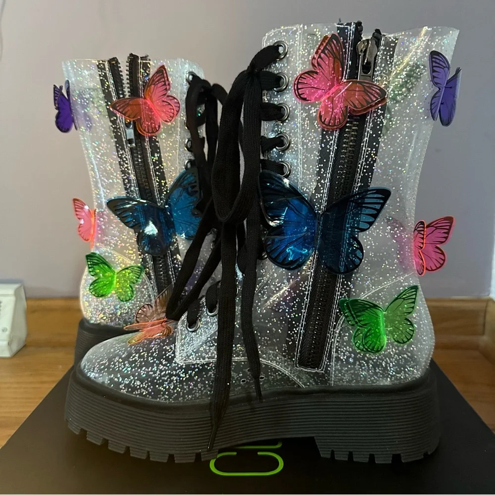 Club Exx Terrarium Butterfly Boots - Picture 2 of 7